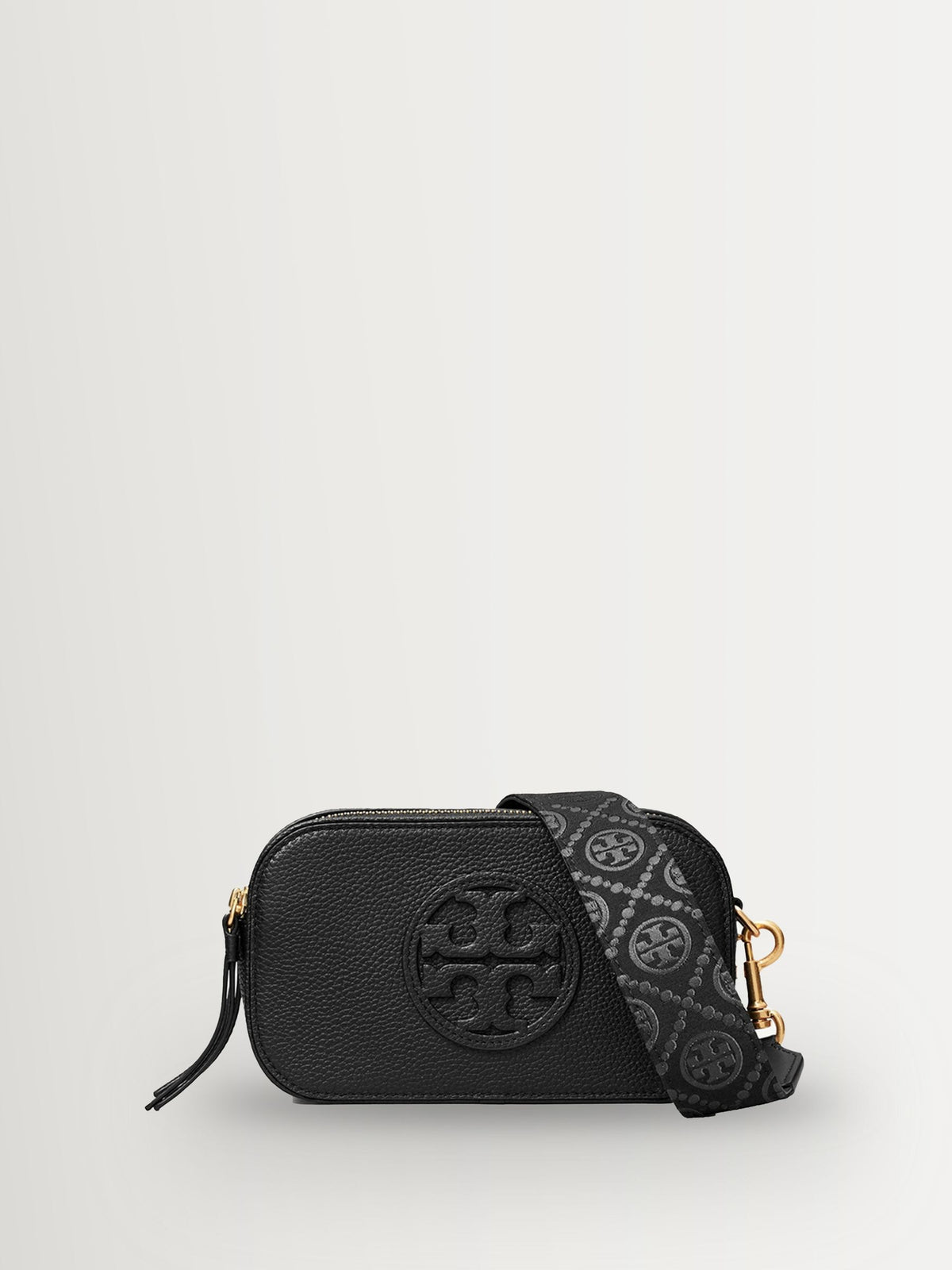 Tory Burch Miller mini crossbody bag black pebbled leather - British product