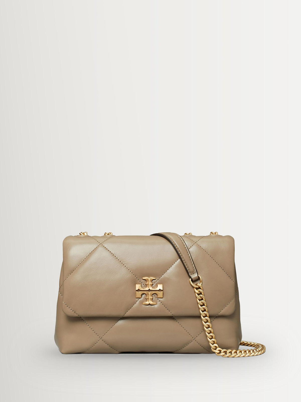 Tory Burch Small Kira Diamond Quilt Convertible Shoulder Bag Cream