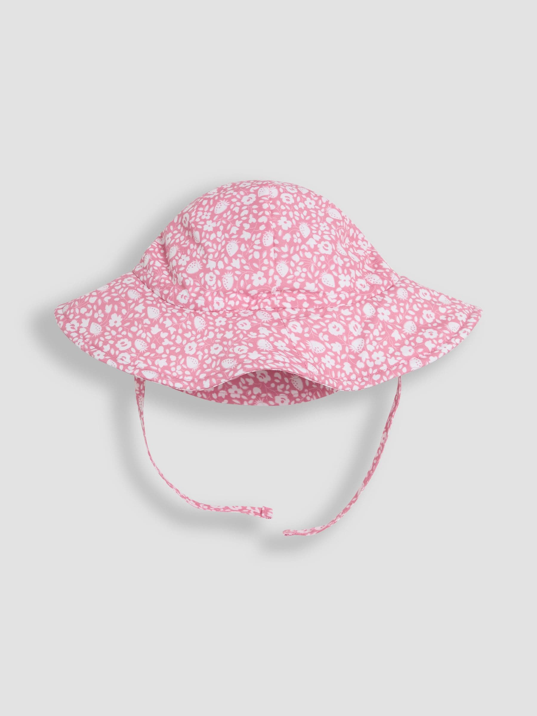 JoJo Maman Bébé floppy swim hat pink strawberry print - British product
