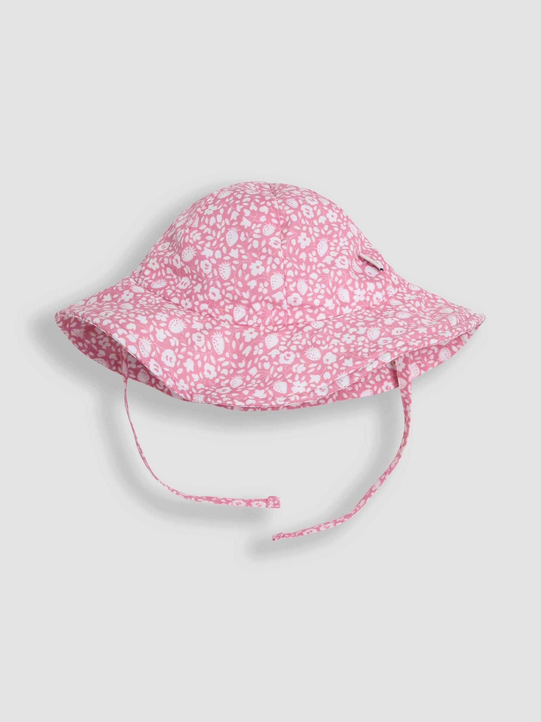 JoJo Maman Bébé floppy swim hat pink strawberry print - British product