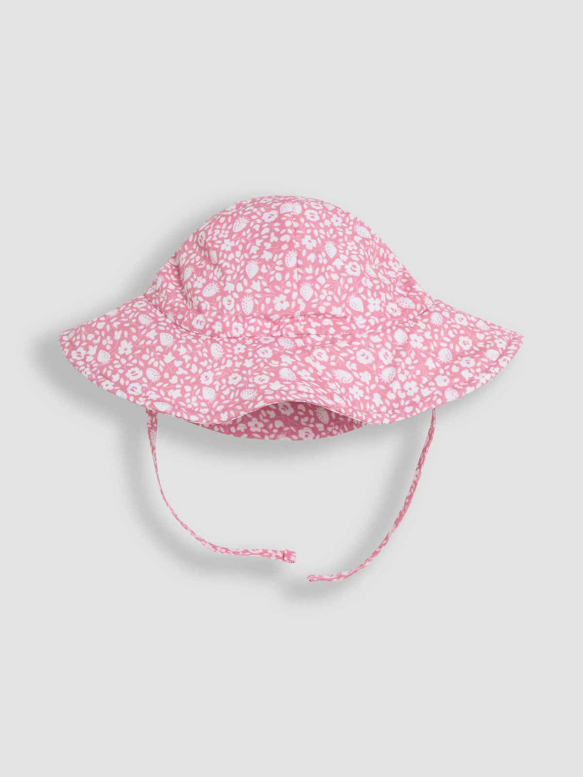 JoJo Maman Bébé floppy swim hat pink strawberry print - British product