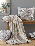 Catherine Lansfield grey wolf faux fur throw blanket 150x200cm - British product