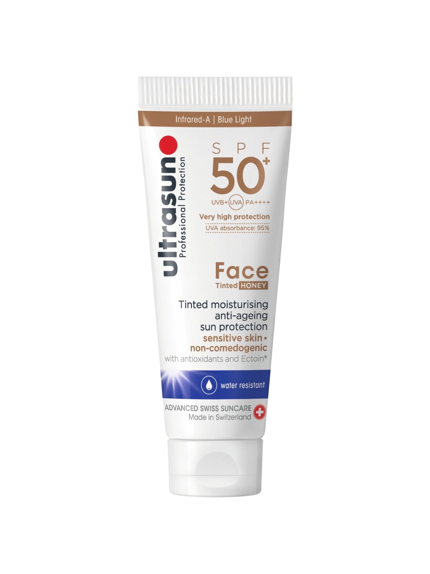 Ultrasun SPF 50+ tinted face cream 25ml (British brand)