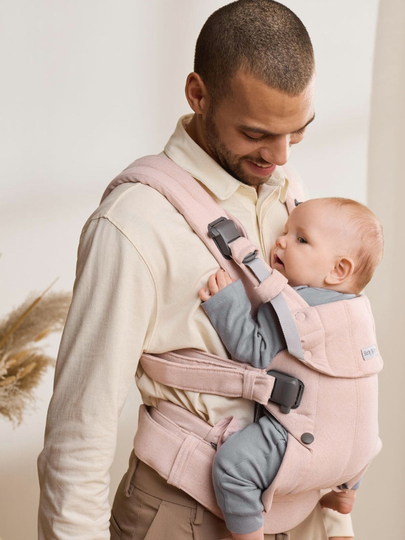 BabyBjörn baby carrier light pink harmony woven melangé - British product