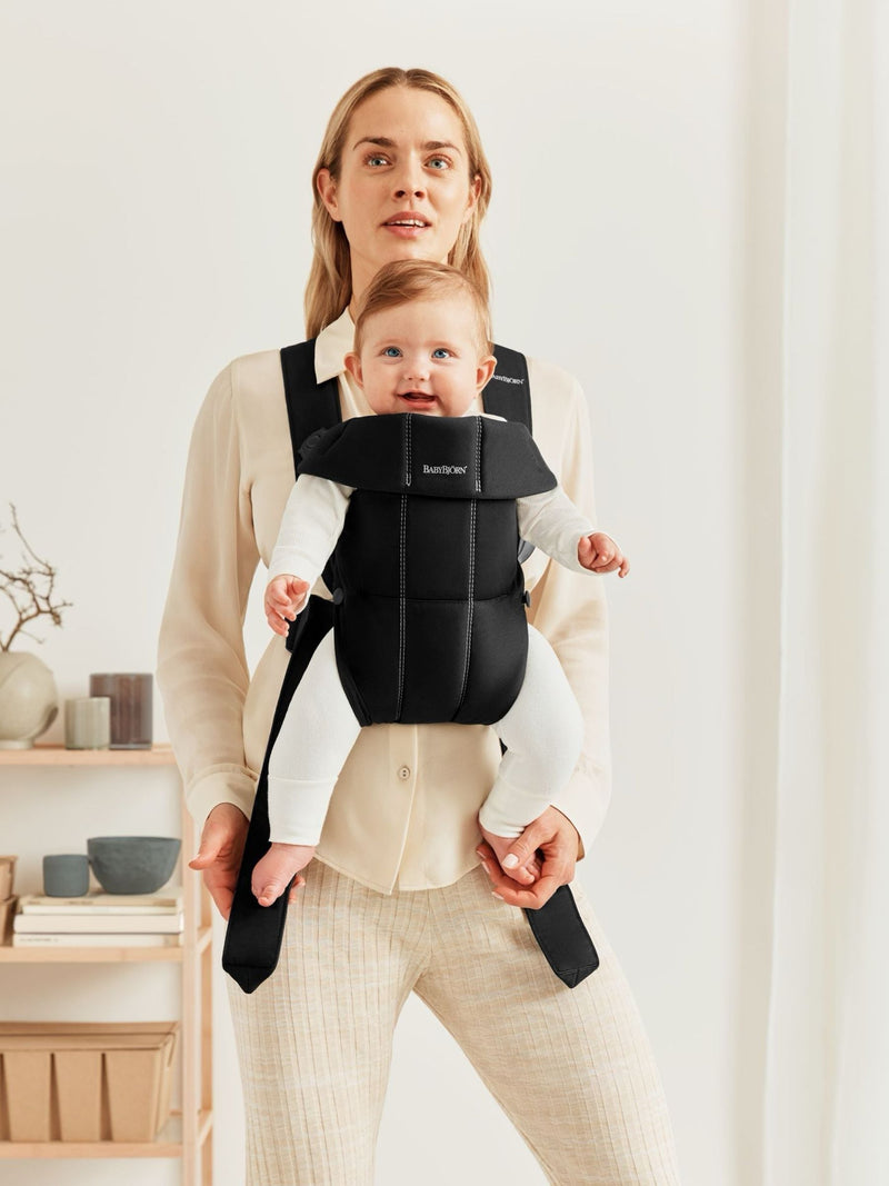 BabyBjörn mini baby carrier black woven, UK version