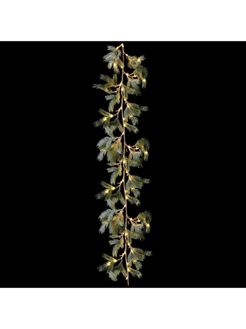 Premier Decorations lit pine needle Christmas garland 1.8m (British brand)