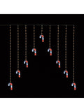 Premier Decorations candy cane curtain lights with red and white LEDs - British product