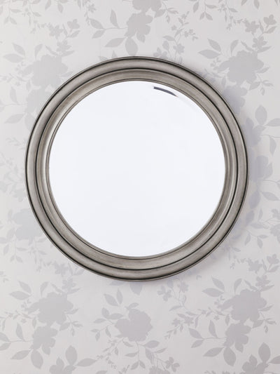 Next Laura Ashley Grey Tate Wooden Mirror 60cm- Buy online at McGrocer