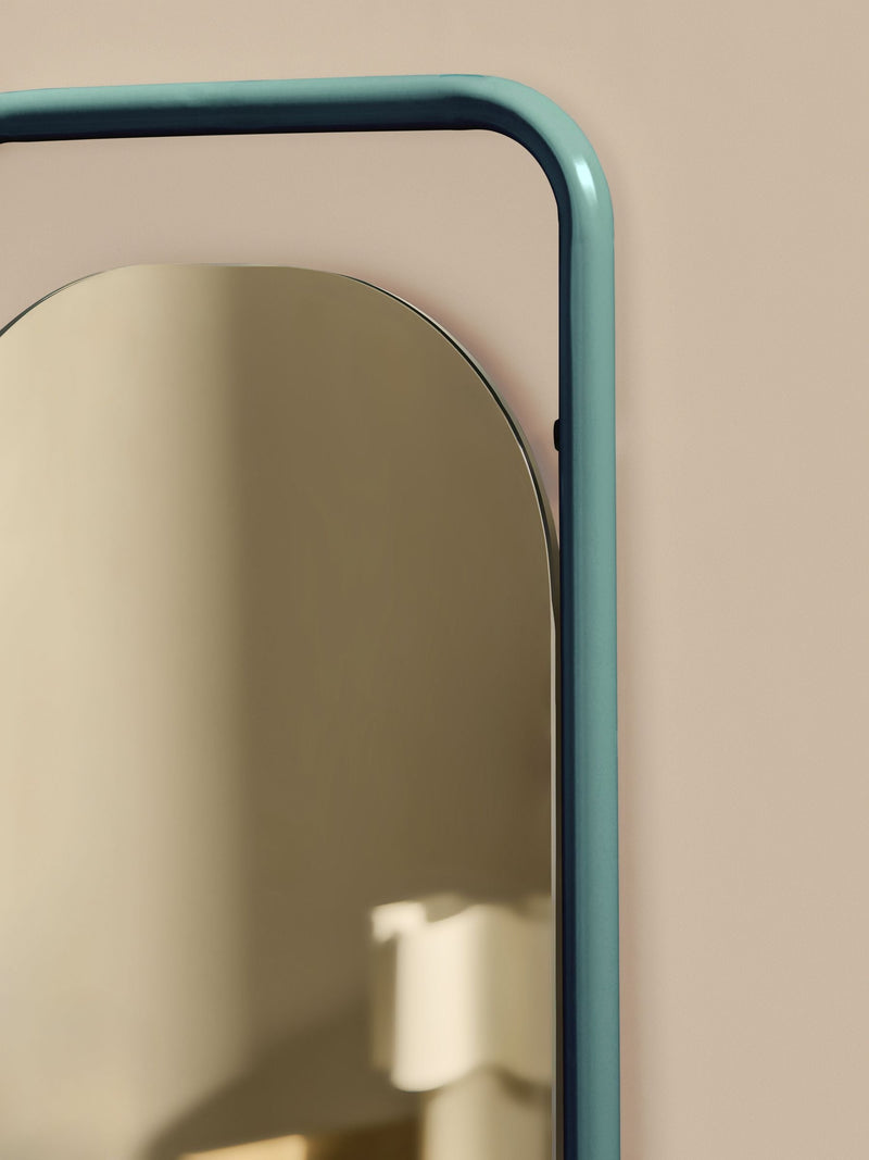 MADE.COM Teal Sylas full-length leaner mirror with shelf 176.5cm (British brand)