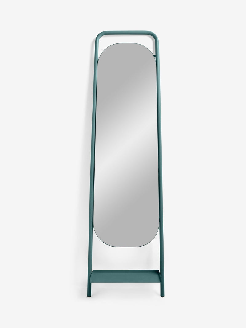 MADE.COM Teal Sylas full-length leaner mirror with shelf 176.5cm (British brand)