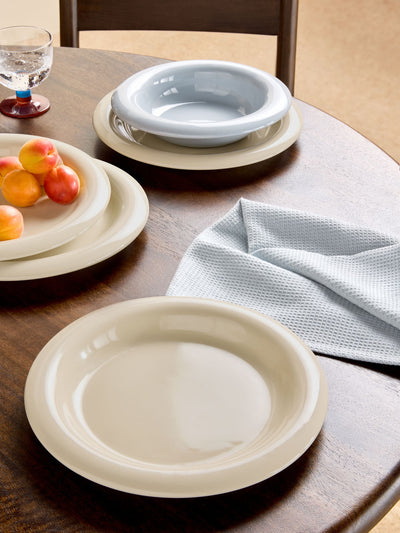 Next MADE.COM Cream Quell Set of 4 Dinner Plates 28cm- Buy online at McGrocer