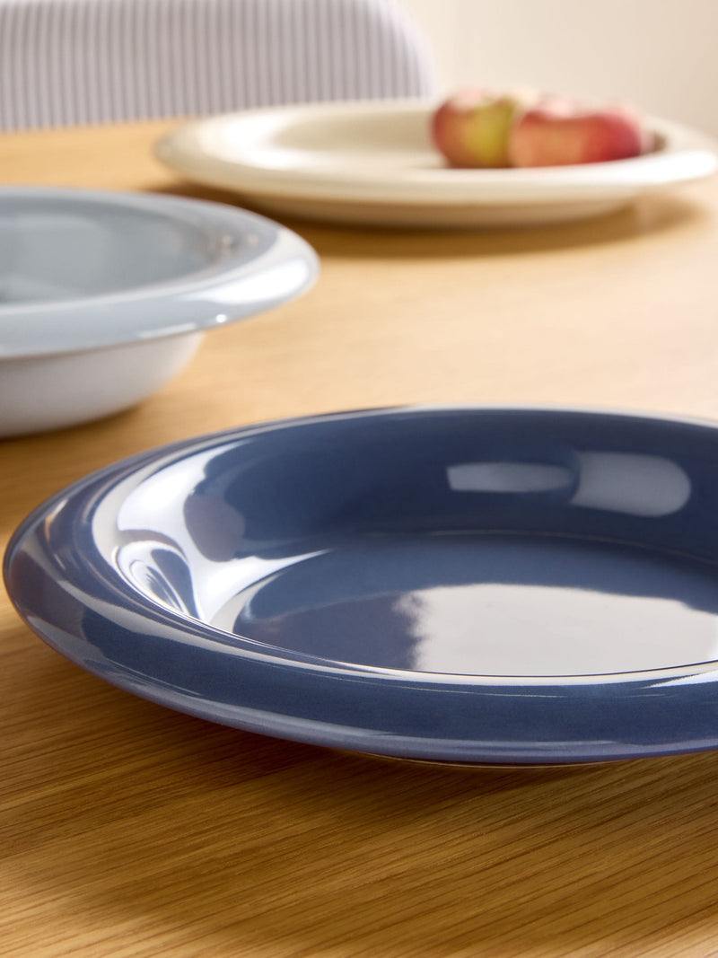 MADE.COM Quell side plates brown stoneware set of 4 - British product