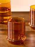MADE.COM Set of 4 Amber Orange Theon Tumbler Glasses