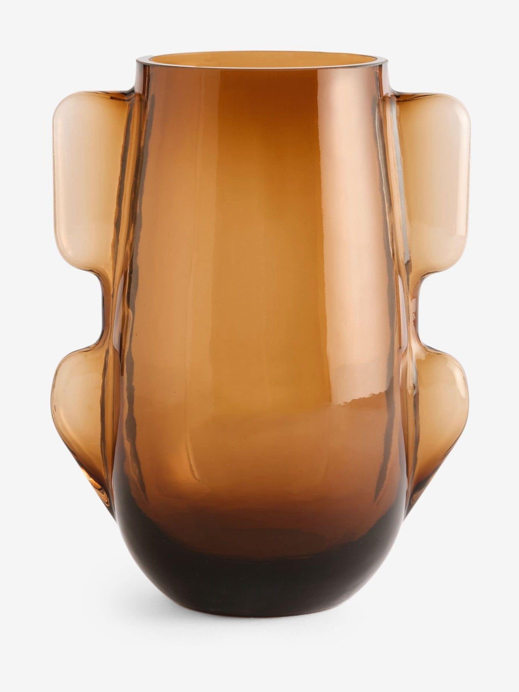 MADE.COM Brown Mira Glass Vase, imported from the UK