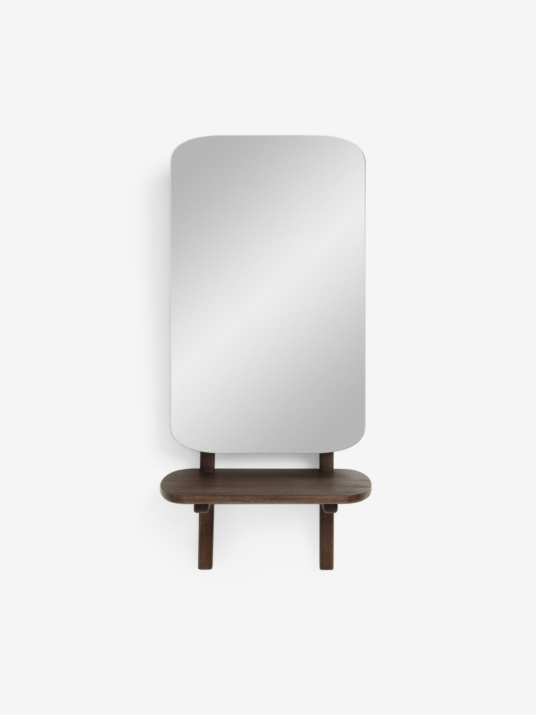 MADE.COM Wood Maggie Mirror with shelf - British brand