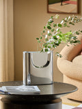 MADE.COM Chrome Juro stainless steel vase, imported from the UK