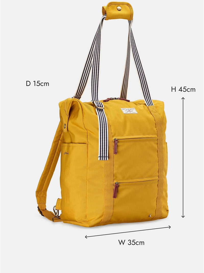 Joules Coast Yellow backpack, imported from the UK