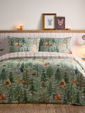 Supersoft brushed cotton Christmas Lodge duvet cover set - British product