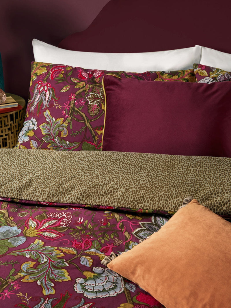 Wylder Cerise Viranai Exotic Floral Duvet Cover Set