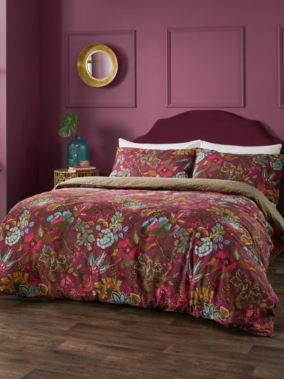 Next Wylder Cerise Viranai Exotic Floral Duvet Cover Set- Buy online at McGrocer