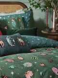 Furn Green Beetalis Jewel Reversible Duvet Cover and Pillowcase Set