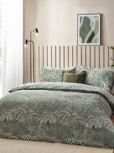 Next HÖEM Olive Nola Abstract Geometric Duvet Cover and Pillowcase Set- Buy online at McGrocer