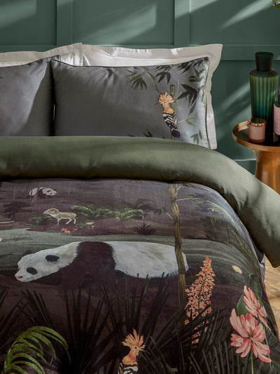 Next Paoletti Green Chuan Cotton Sateen Duvet Cover Set- Buy online at McGrocer