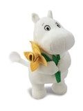 Aurora World Moomin standing with daffodil plush toy, UK version