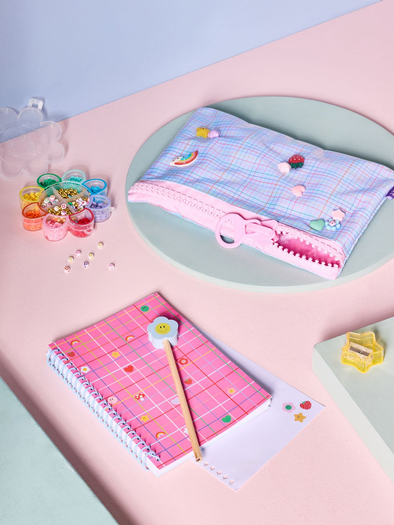 Flower Power bracelet making stationery set with sketch pad, UK version
