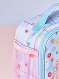 Blaue/Rosa Blumen-Power-Lunchtasche - Britisches Produkt