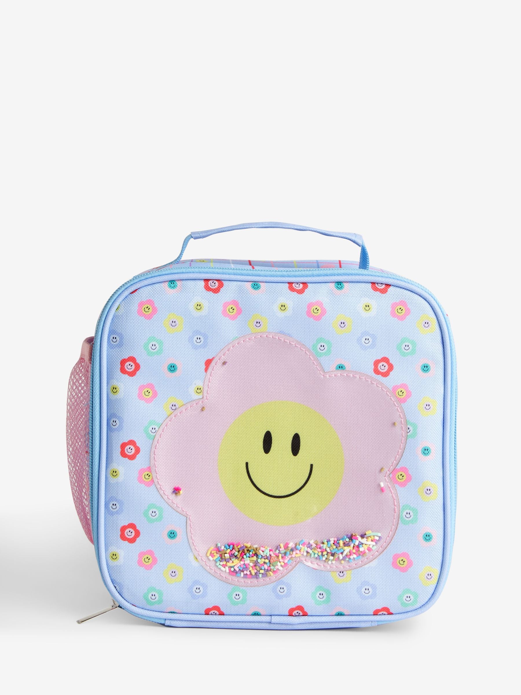 Blaue/Rosa Blumen-Power-Lunchtasche - Britisches Produkt