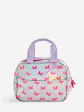 Lunch bag silver/pink butterfly (British brand)