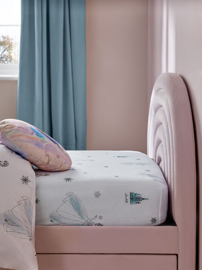 Drap-housse blanc Frozen 100 % coton