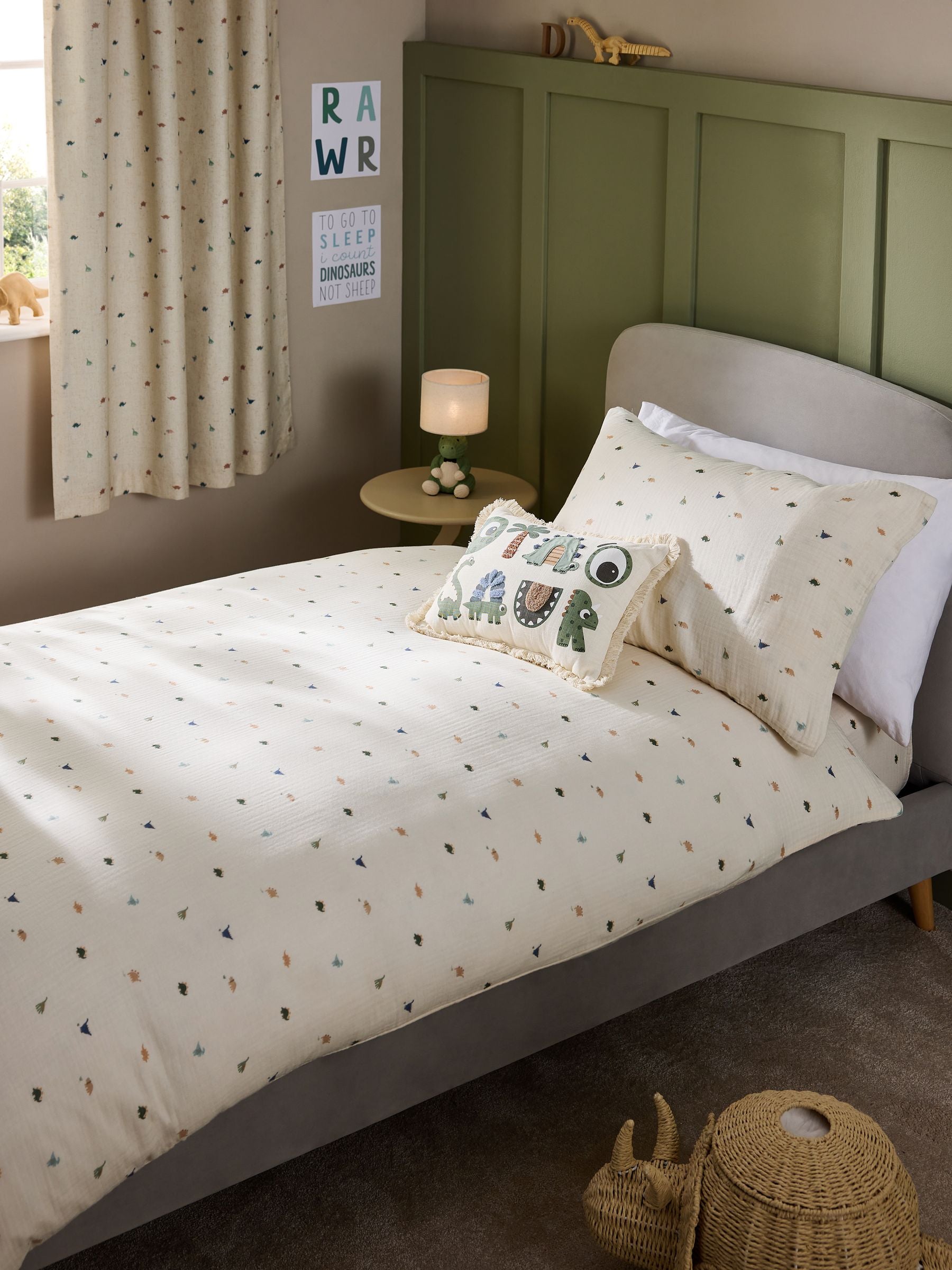 Natural Peach Crinkle Muslin duvet cover set, imported from the UK