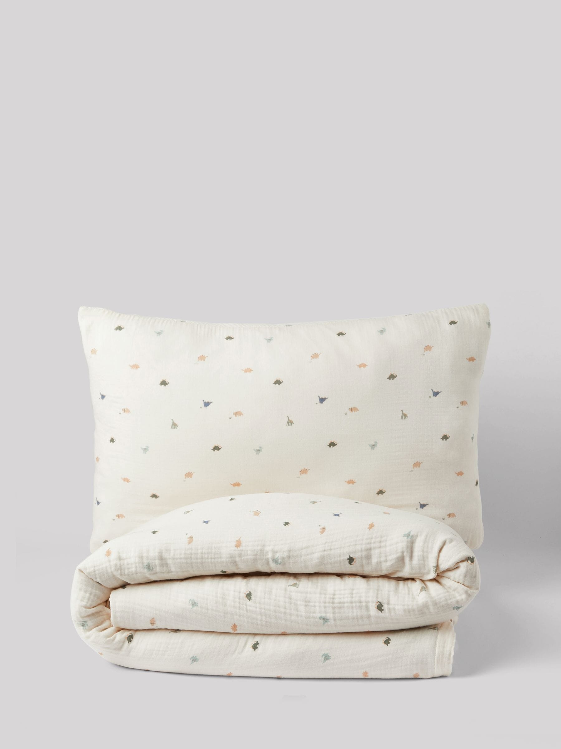 Natural Peach Crinkle Muslin duvet cover set, imported from the UK