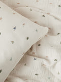 Natural Peach Crinkle Muslin duvet cover set, imported from the UK