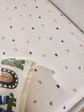 Mini Dino muslin fitted sheet dinosaur print, imported from the UK