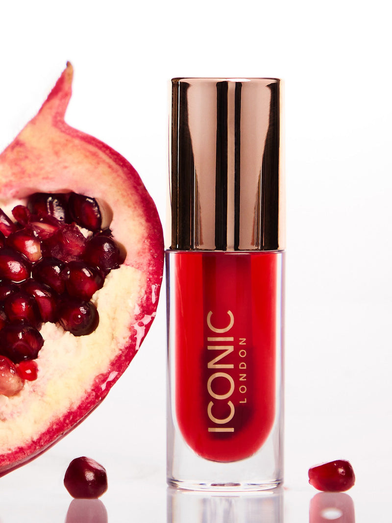ICONIC London Lustre Lip Oil in One to Watch Red - British product