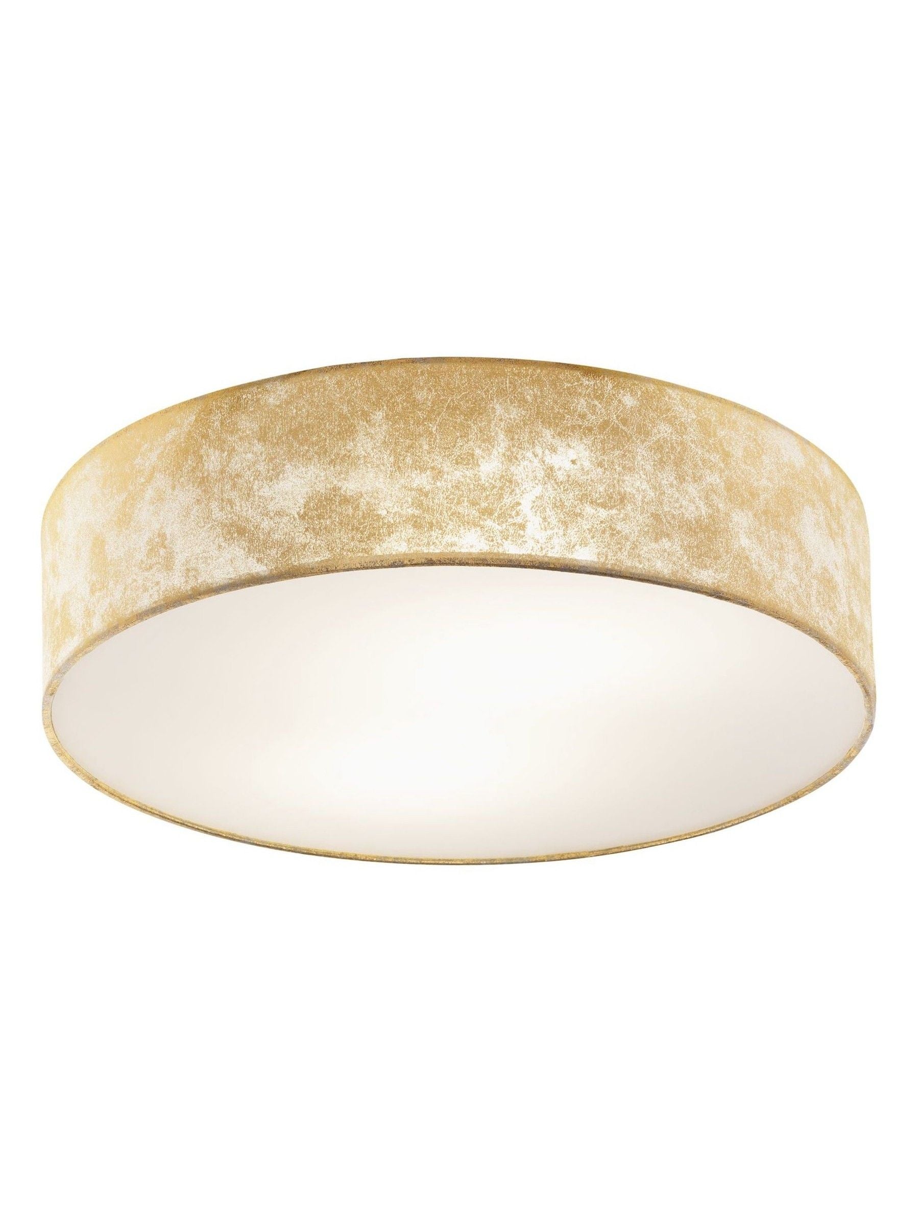 Eglo Viserbella fabric ceiling light with champagne steel finish 38cm (British brand)