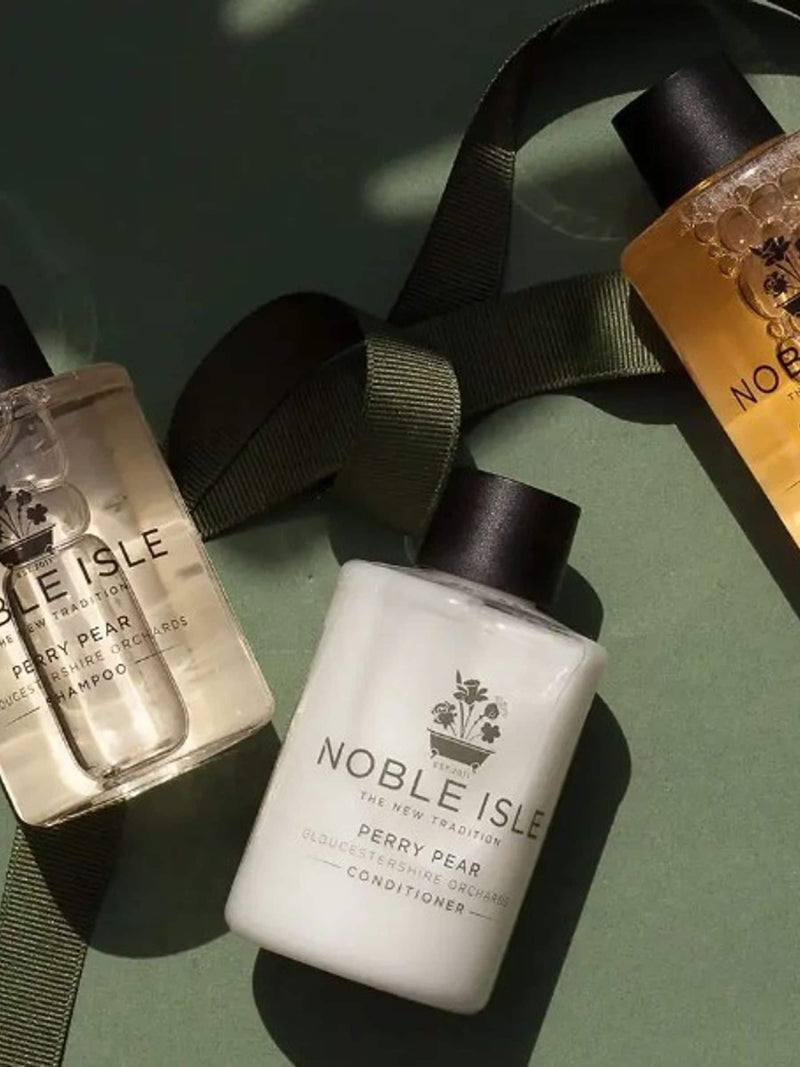 Noble Isle hair and shower travel trio gift set 3 x 75ml, imported from the UK