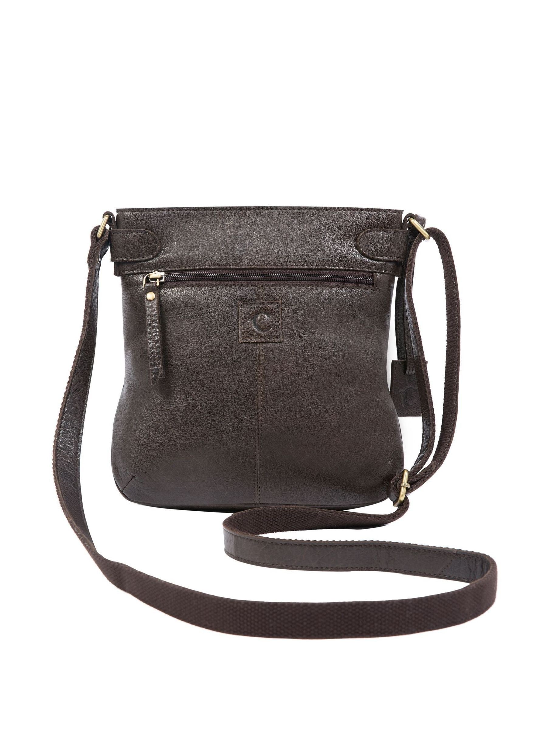 Celtic & Co. brown leather cross-body bag, imported from the UK