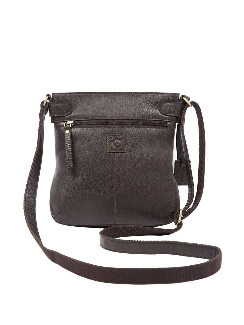 Celtic & Co. brown leather cross-body bag, imported from the UK
