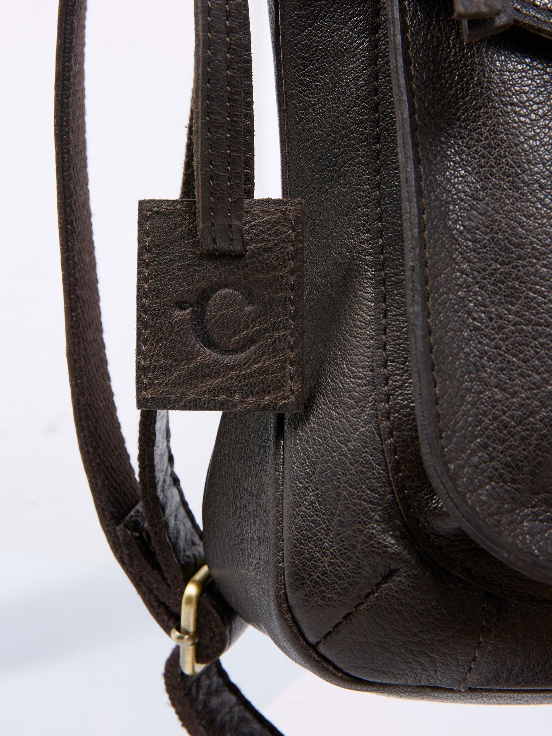 Celtic & Co. brown leather cross-body bag, imported from the UK