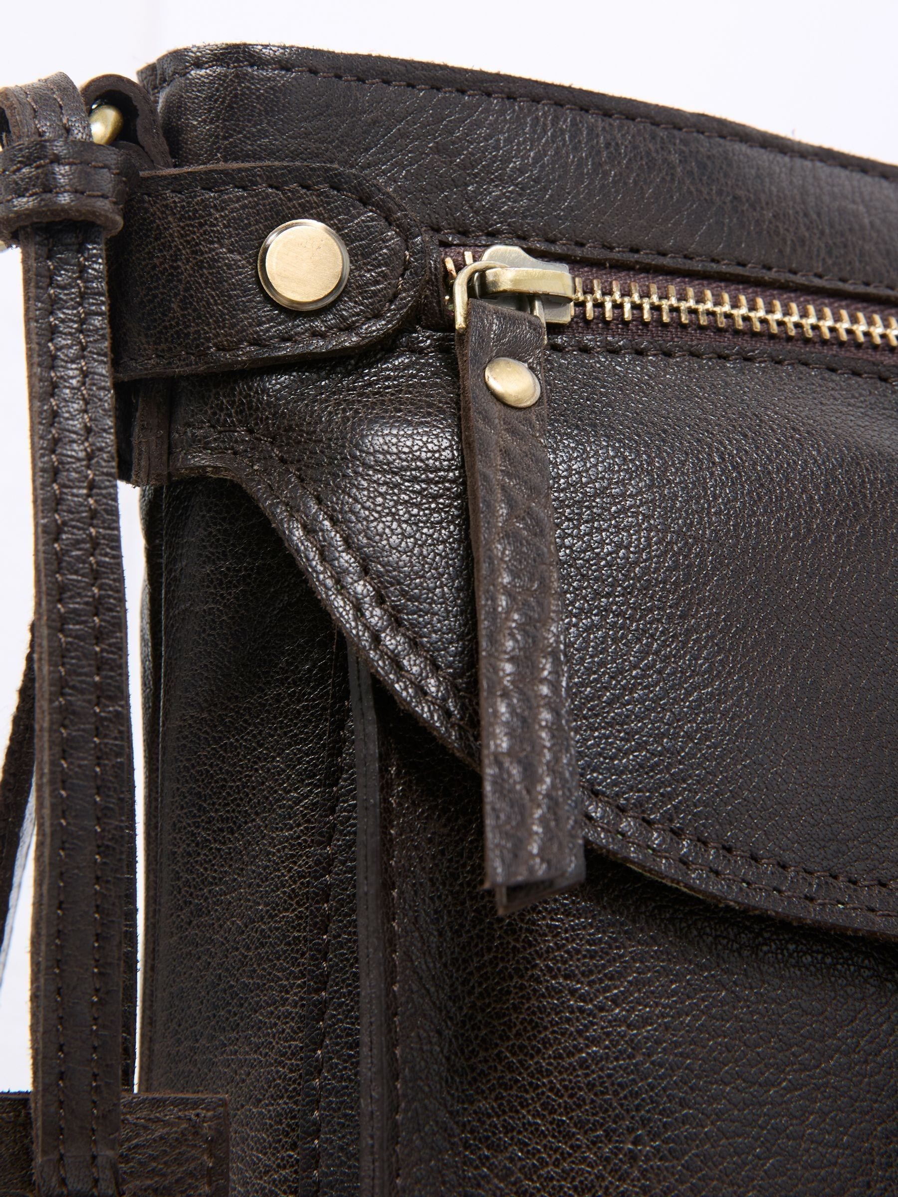 Celtic & Co. brown leather cross-body bag, imported from the UK