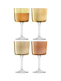 LSA International hand-painted wine glasses amber gems 250ml - British product