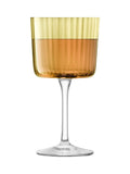 LSA International hand-painted wine glasses amber gems 250ml - British product