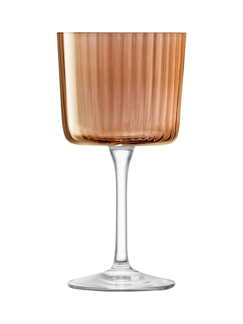 LSA International hand-painted wine glasses amber gems 250ml - British product