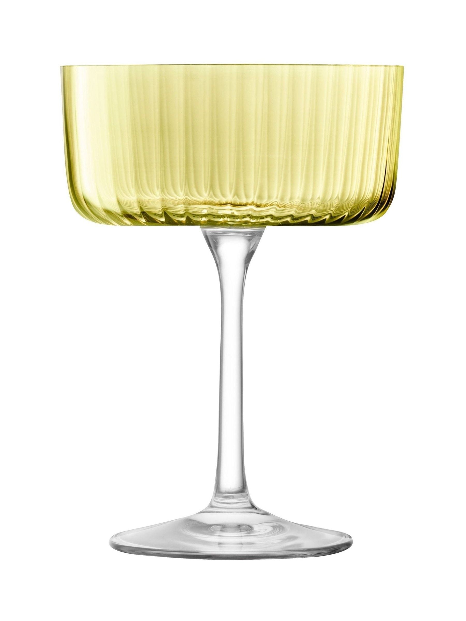LSA International amber and orange gems champagne cocktail glasses 230ml, UK version