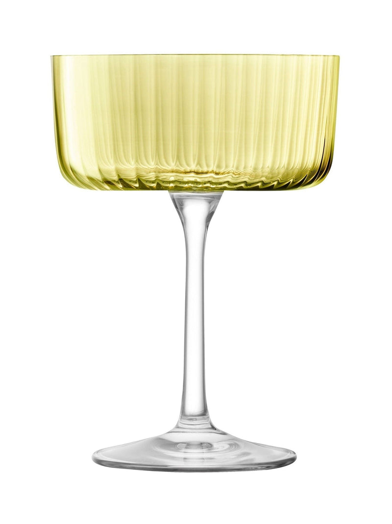 LSA International amber and orange gems champagne cocktail glasses 230ml, UK version