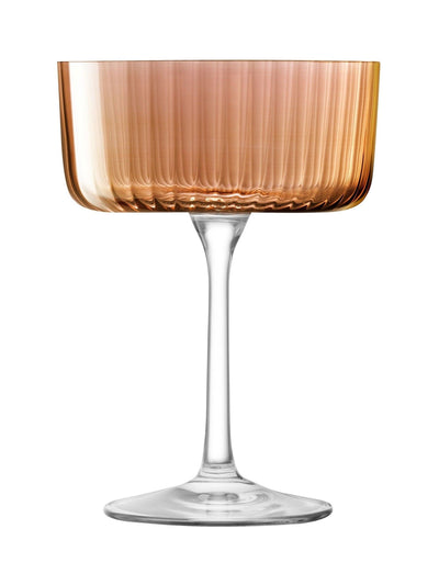 LSA International Amber and Orange Gems Champagne Cocktail Glass Sett 230ml